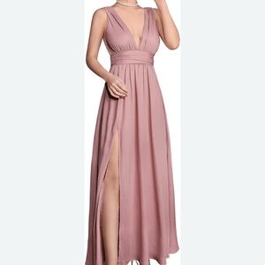 Windsor Dusty Pink Maxi Dress with Slit